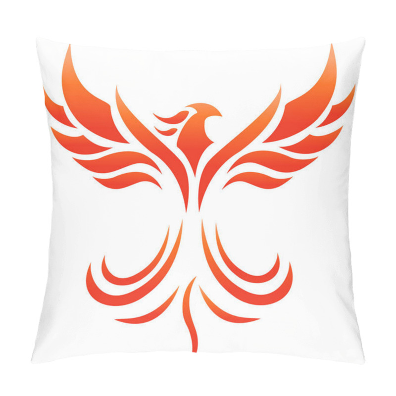 Personality  Vector Illustration Of Phoenix Fire Logo Pillow Covers