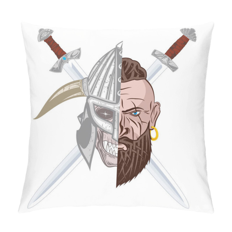 Personality  Viking_Skull_Sword Pillow Covers