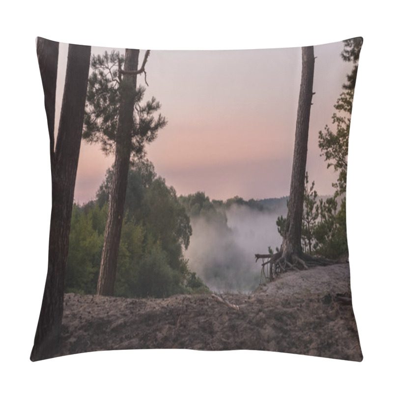 Personality  Early Misty Gentle Morning On The River.  Pillow Covers