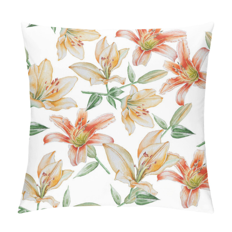 Personality  Seamless Pattern With Lilies. Pillow Covers