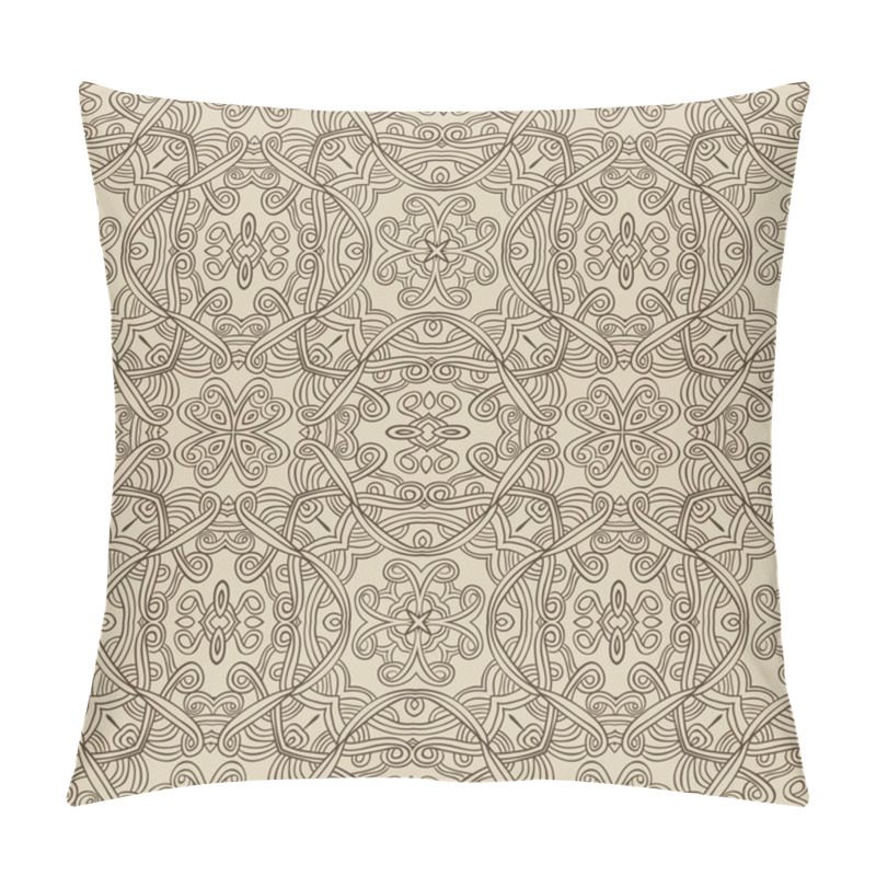 Personality  Seamless Ornamental Pattern With Calligraphic Elements Pillow Covers