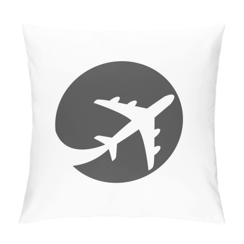 Personality  Pictograph Of Airplane Icon Pillow Covers