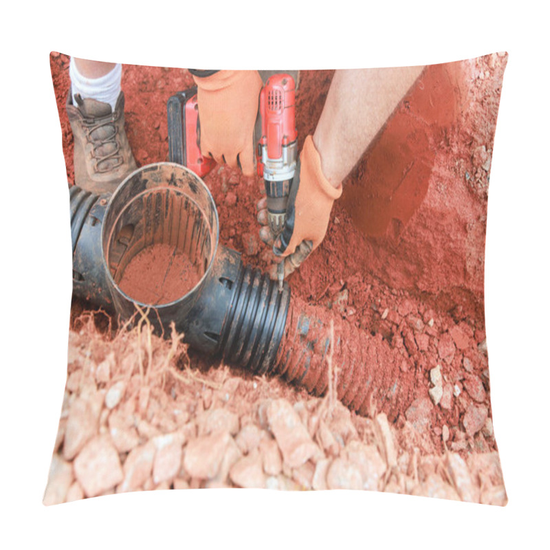 Personality  In Order To Repair Damaged Drainage System For Collecting Rainwater, Underground Storm Sewer Pipes Must Be Replaced. Pillow Covers