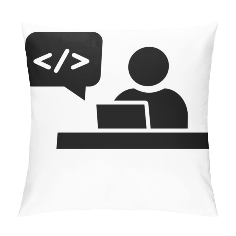 Personality  Software Developer At Workplace Icon Pillow Covers