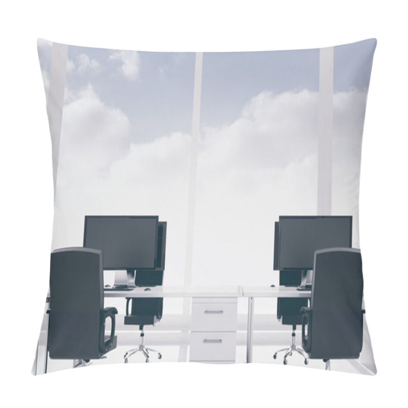 Personality  Office With Blue Sky Pillow Covers