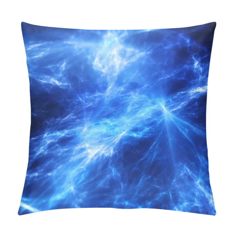 Personality  Glowing Blue Plasma In Space Pillow Covers