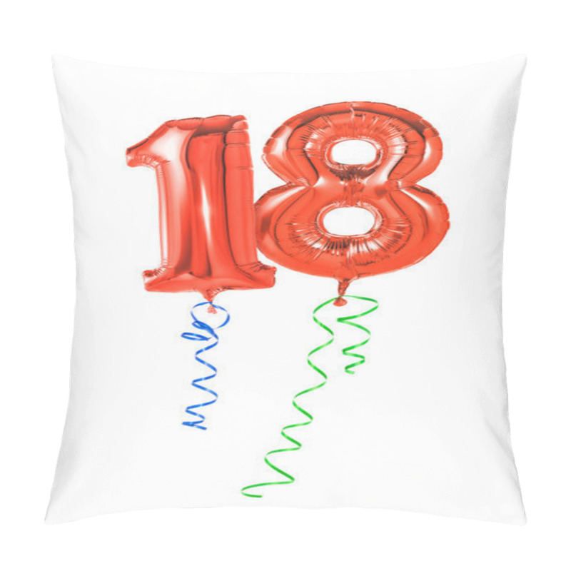 Personality  Red Balloons With Ribbon Pillow Covers