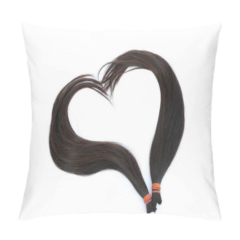 Personality  Donate Hair To Cancer Patient Isolated On White Background, Hairline Heart Shape Pillow Covers