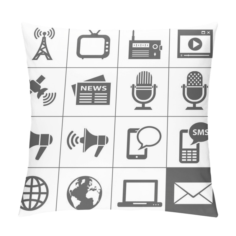 Personality  Media Icons Set - Simplus Series Pillow Covers