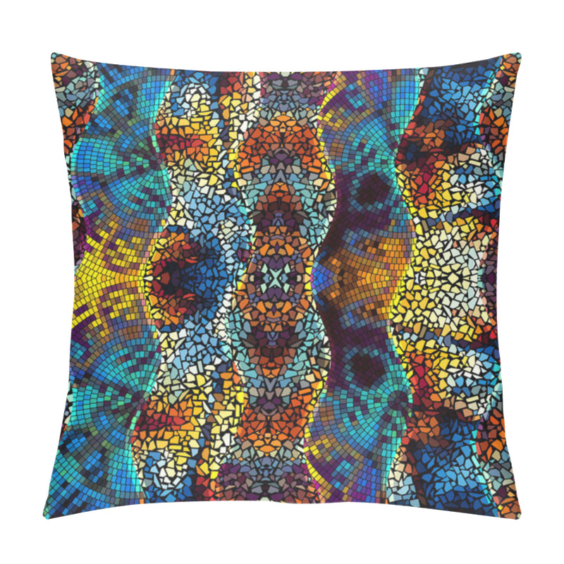 Personality  Waves Of Ornamental Mosaic Tile Patterns Pillow Covers