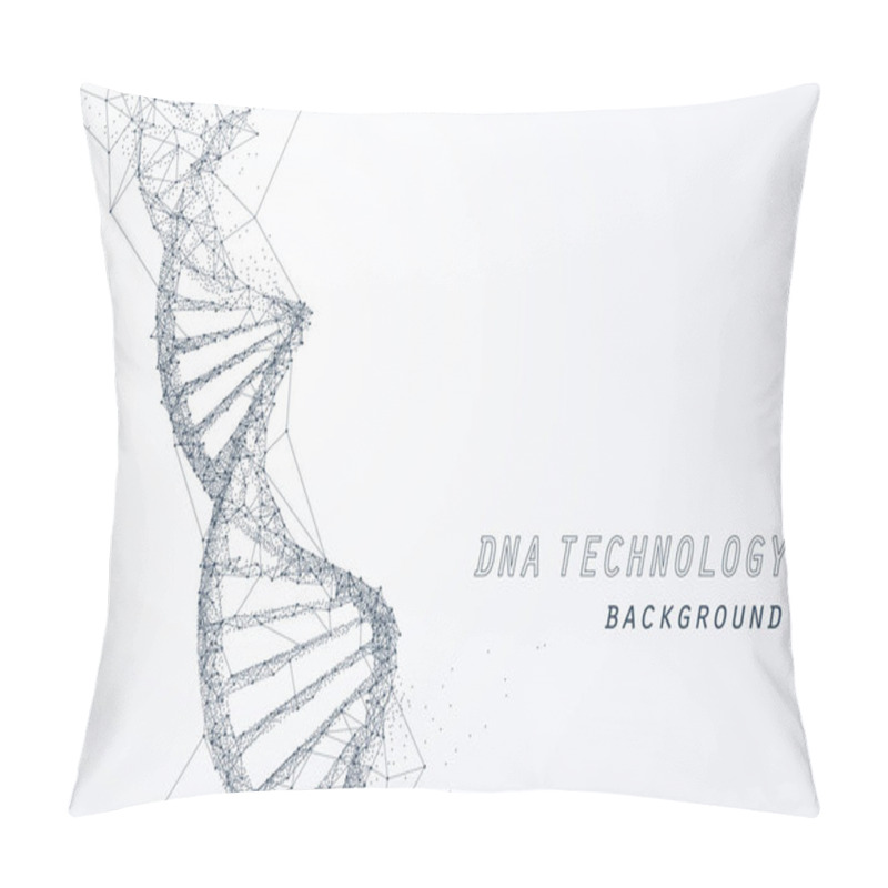 Personality  Wire Frame Of DNA Virtual, Technology And Medical Concept Pillow Covers