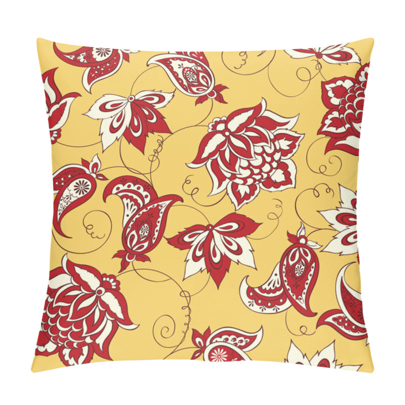 Personality  Seamless Floral Paisley Pattern Pillow Covers