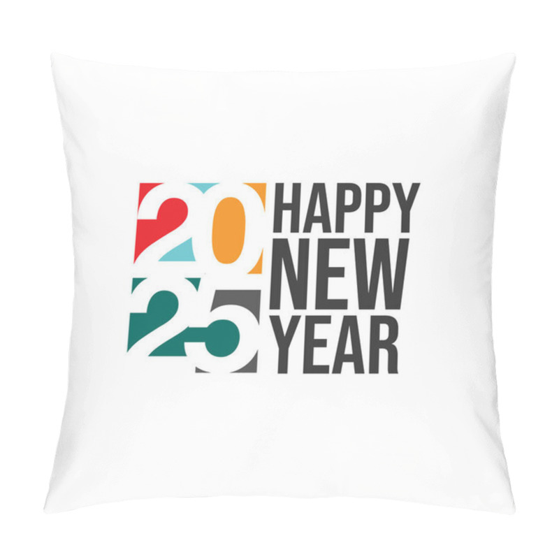 Personality  Happy New Year 2025 Greeting Vector. Happy New Year 2025 Background Vector Image Pillow Covers