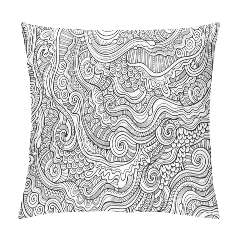 Personality  Abstract Sketchy Decorative Doodles Hand Drawn Ethnic Pattern Pillow Covers