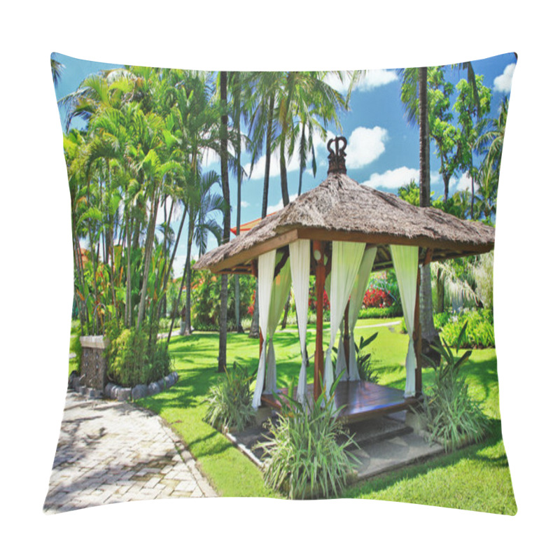 Personality  Peaceful Relaxing Territory On Balinese Resort Pillow Covers