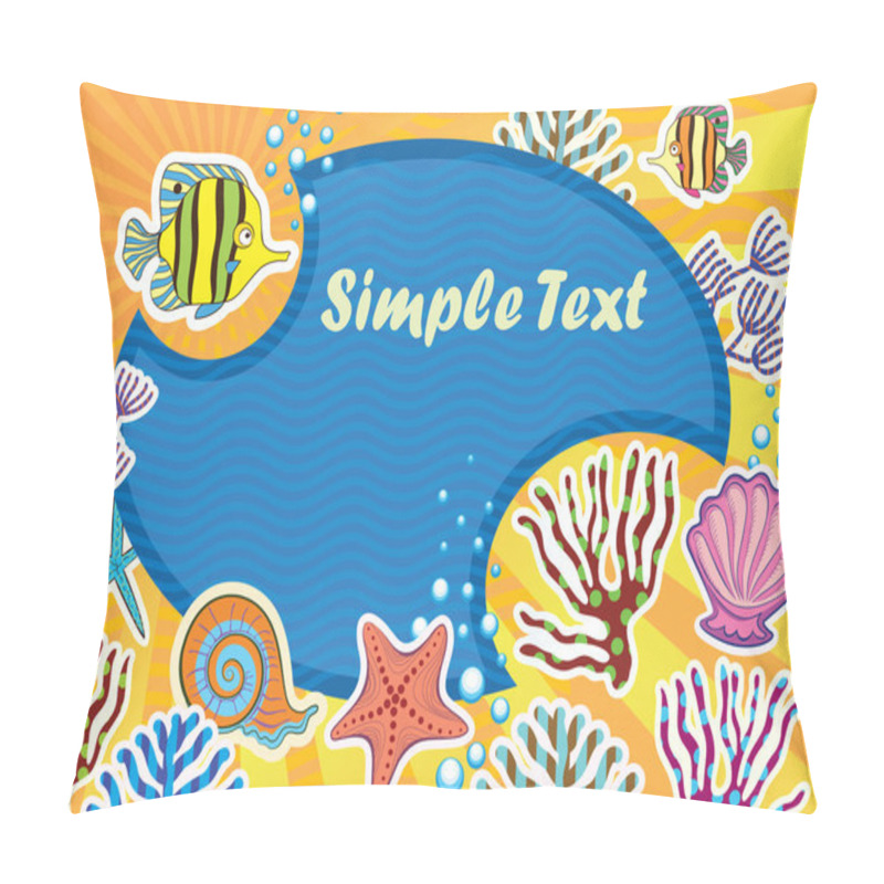 Personality  Vector Illustration Of The Underwater World. Fish And Seaweed. Poster. Pillow Covers