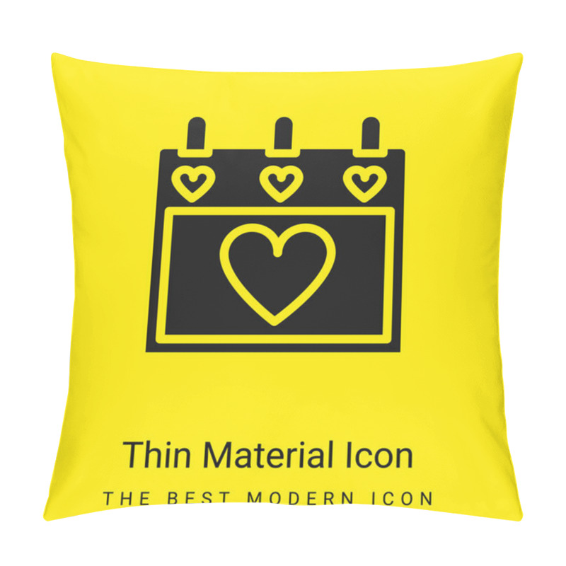 Personality  Agenda Minimal Bright Yellow Material Icon Pillow Covers