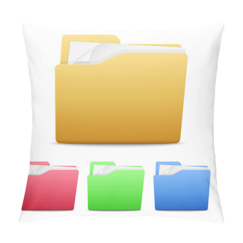 Personality  File Folders Icons Isolated Pillow Covers