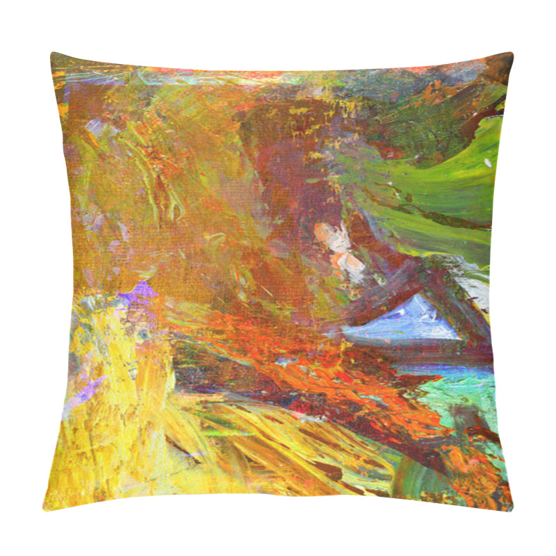 Personality  Oil Painting On Wood Pillow Covers