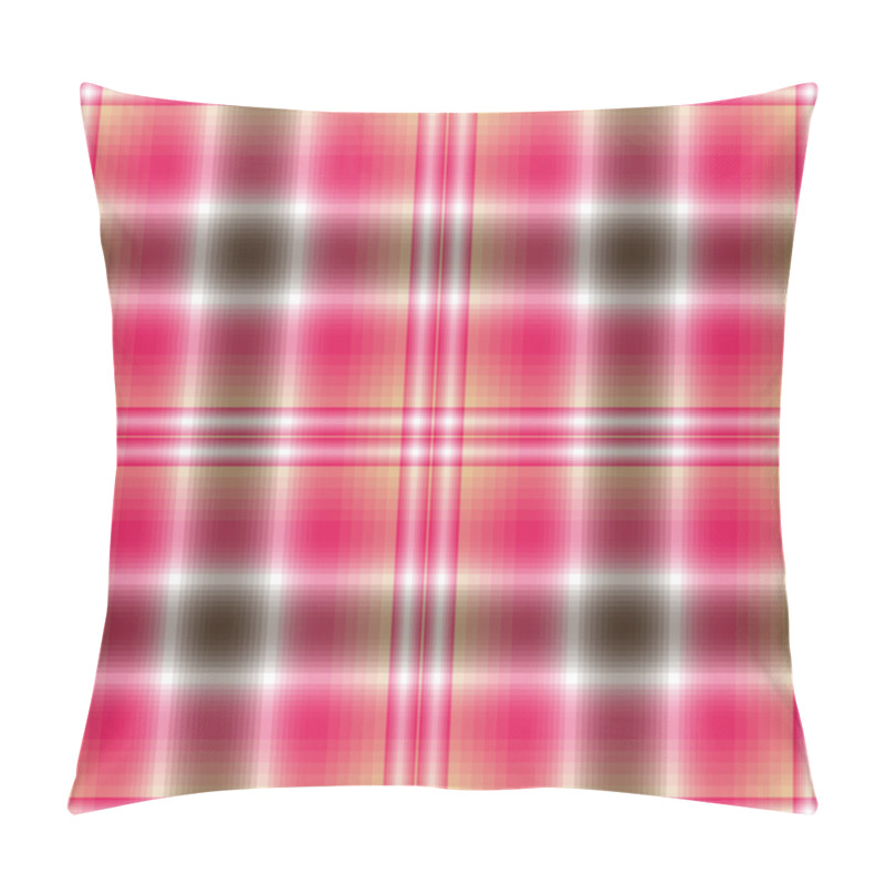 Personality  Seamless Pink Checkered Pattern Pillow Covers