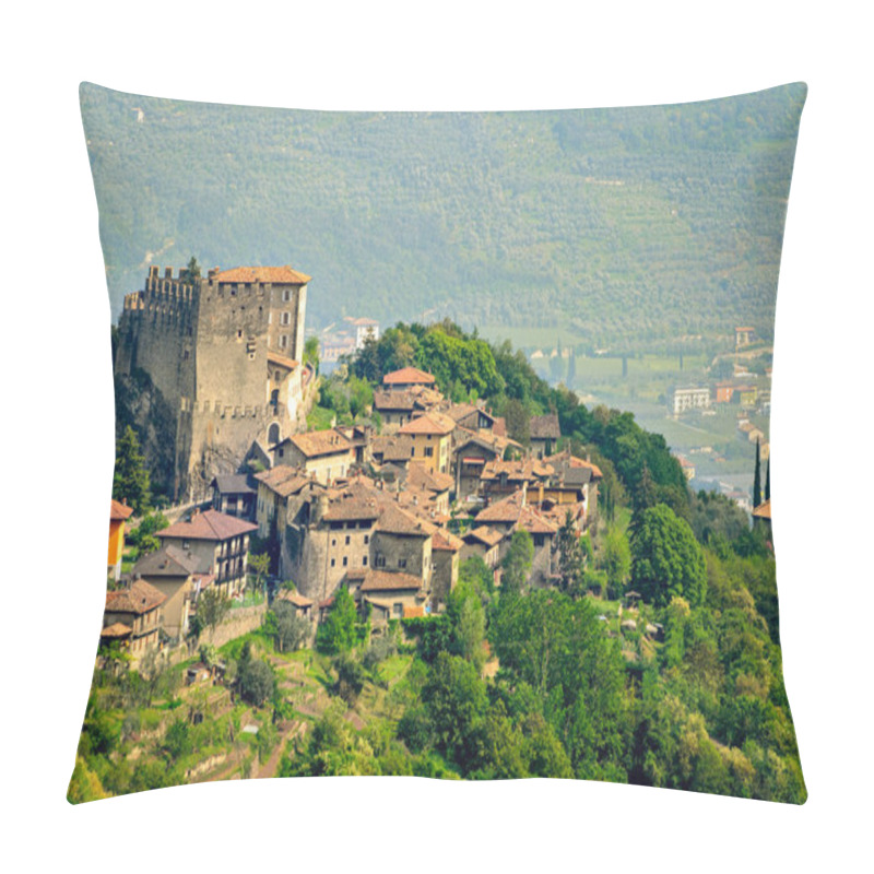 Personality  Tenno, Trentino Alto Adige (Italy), Village And Castle Pillow Covers