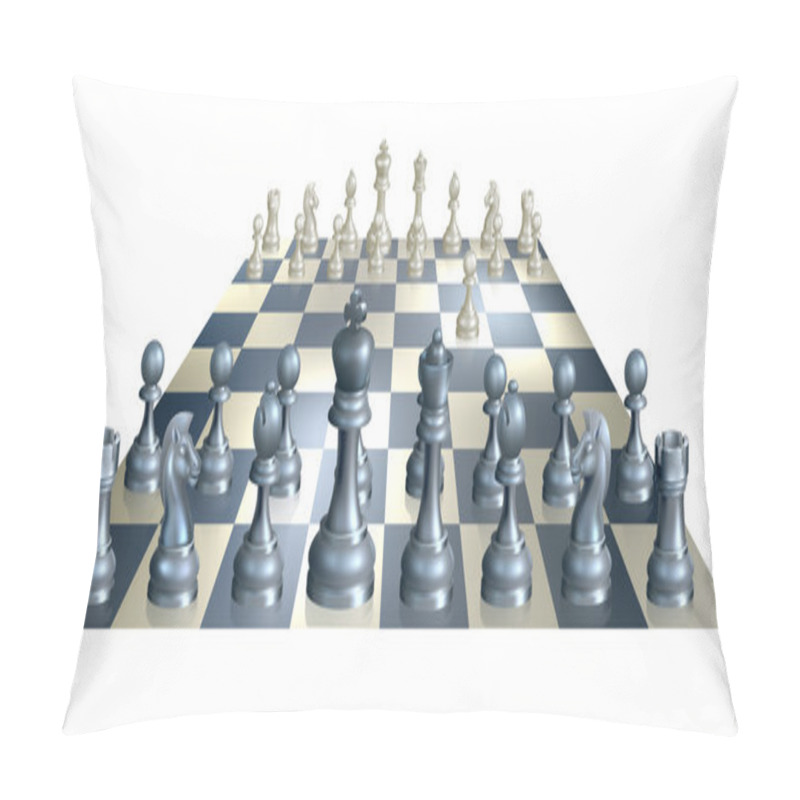 Personality  Game Of Chess Illustration Pillow Covers