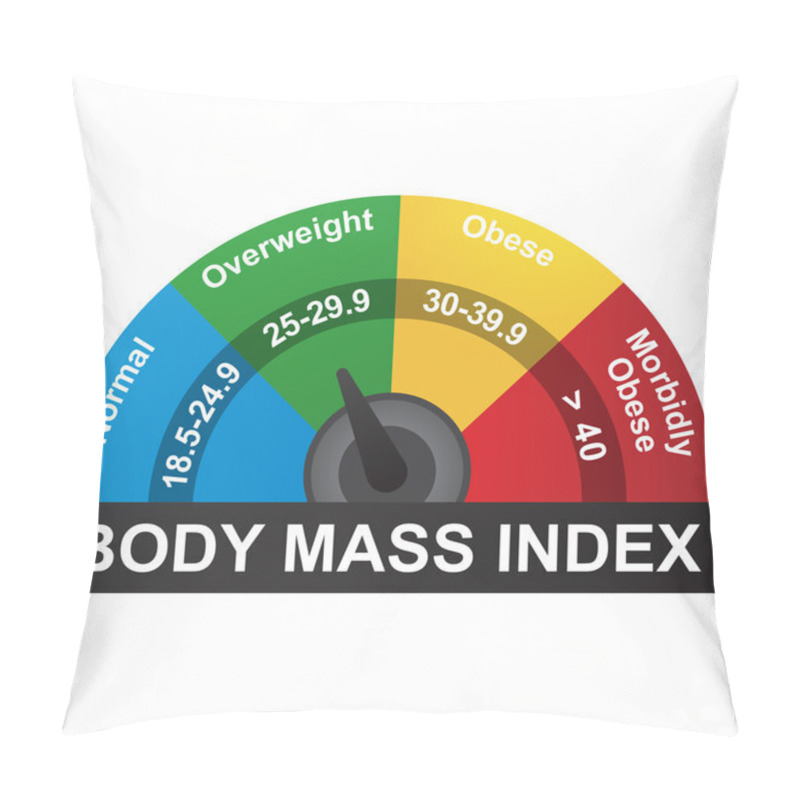 Personality  BMI Or Body Mass Index Infographic Chart Pillow Covers