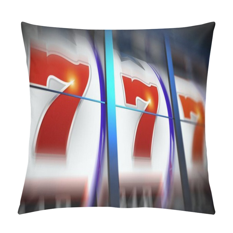 Personality  Triple Seven Lucky Slot Game Pillow Covers