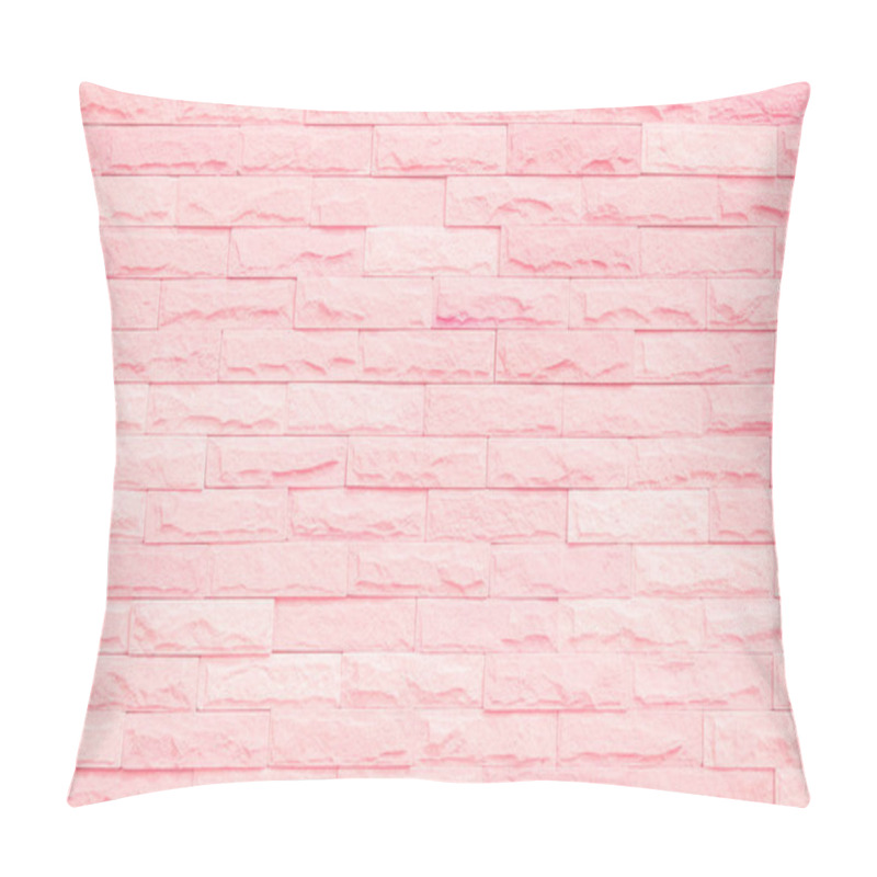 Personality  Pastel Pink And White Brick Wall Texture Background. Pink Brick Wall. Pink Brick Wall Texture On Street. Pillow Covers