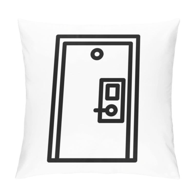 Personality  Door Vector Icon, Outline Style, From Accommodation And Hotel Icons Collection, Isolated On White Background. Pillow Covers