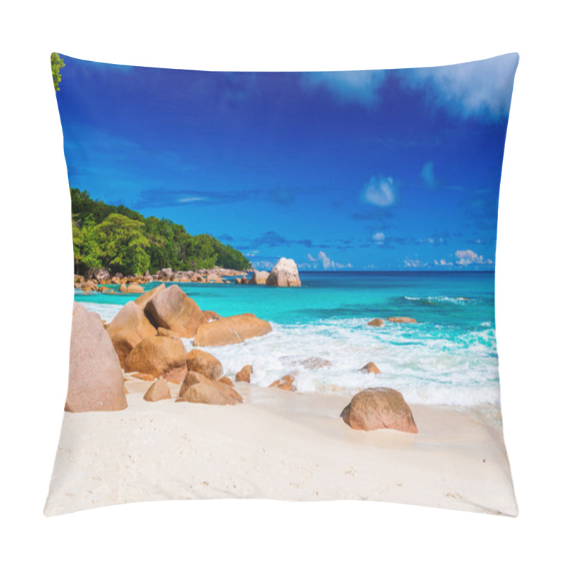 Personality  Tropical Beach On Seychelles Pillow Covers