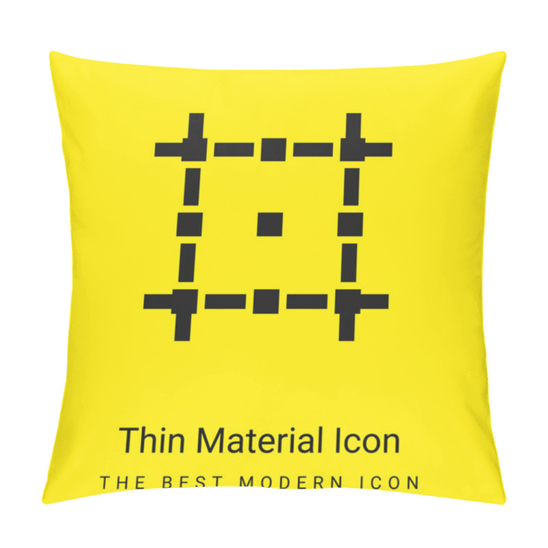 Personality  Allocation Minimal Bright Yellow Material Icon Pillow Covers