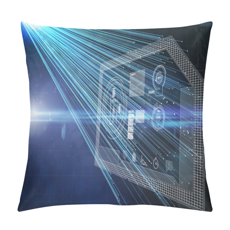 Personality  Composite Image Of Fitness Interface Pillow Covers