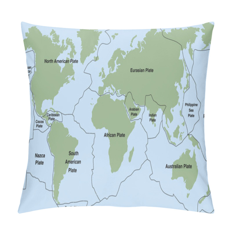 Personality  Plate Tectonics World Pillow Covers