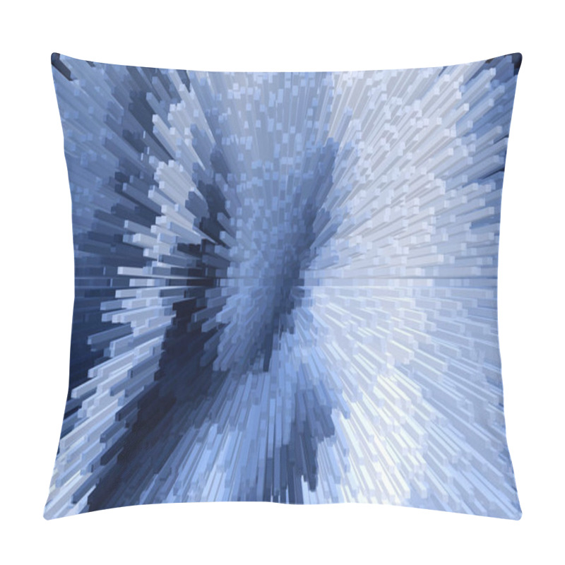 Personality  Chaotic Background With Crazy Directions Of Light Streaks In Blue And Red For Concepts About Movement Pillow Covers