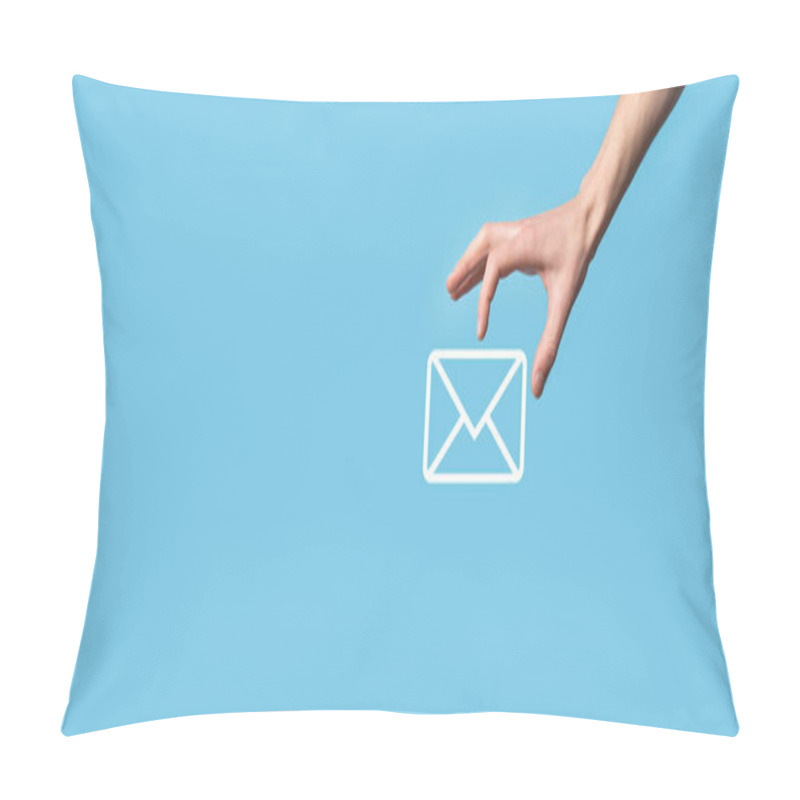 Personality  Male Hand Holding Letter Icon,email Icons .Contact Us By Newsletter Email And Protect Your Personal Information From Spam Mail. Customer Service Call Center Contact Us.Email Marketing And Newsletter. Pillow Covers