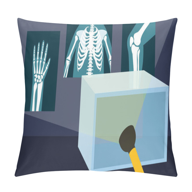 Personality  Viewing X-rays Of A Person Pillow Covers