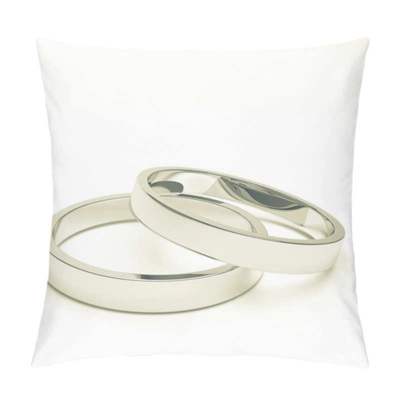 Personality  Silver Or Platinum Wedding Rings Pillow Covers