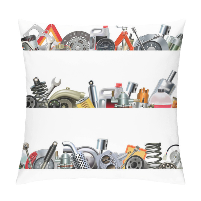 Personality  Vector Car Part Borders Pillow Covers