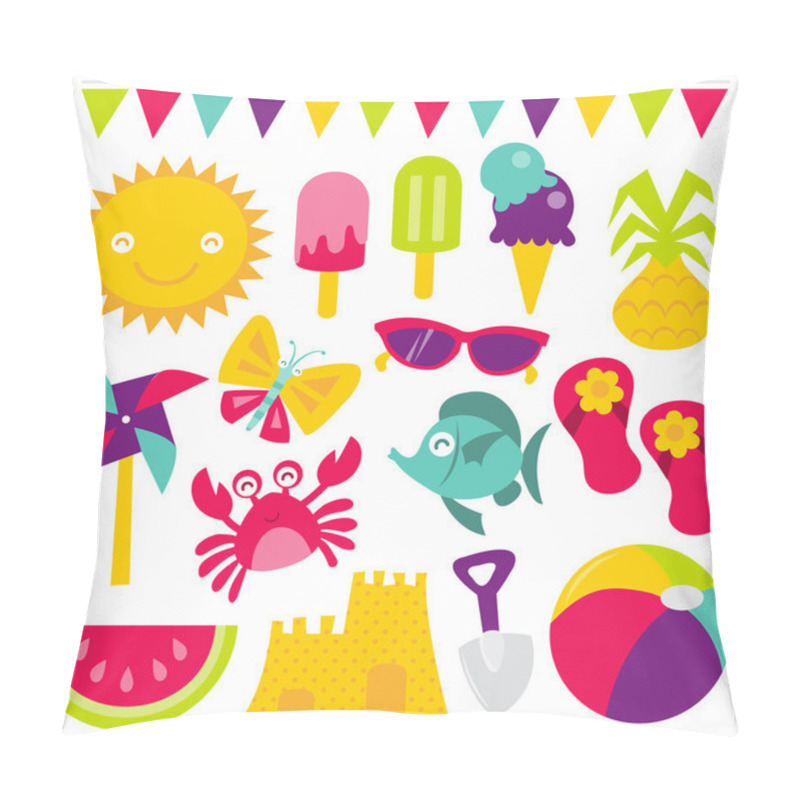 Personality  Retro Summer Time Fun Pillow Covers