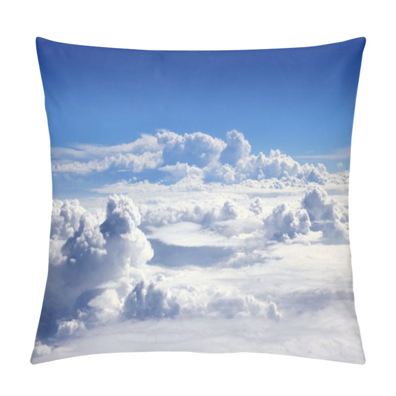 Personality  Blue Sky High View From Airplane Clouds Pillow Covers