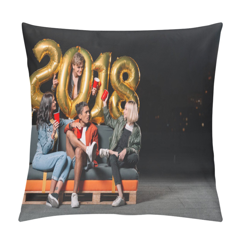 Personality  Friends Celebrating New Year Pillow Covers