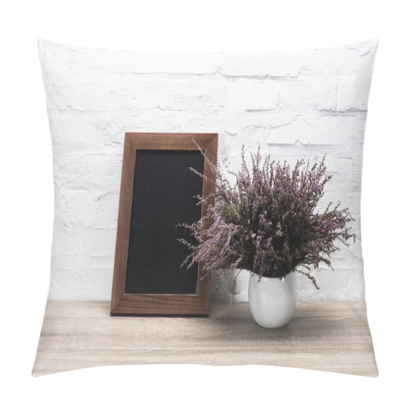 Personality  Empty Photo Frame At Workplace Pillow Covers