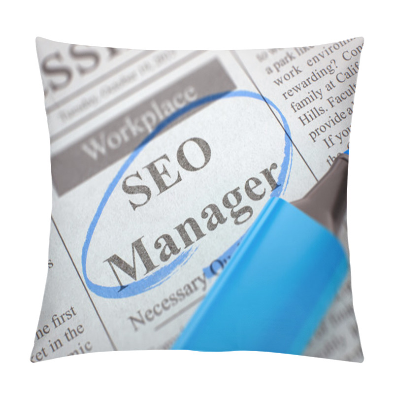 Personality  We Are Hiring SEO Manager. Pillow Covers