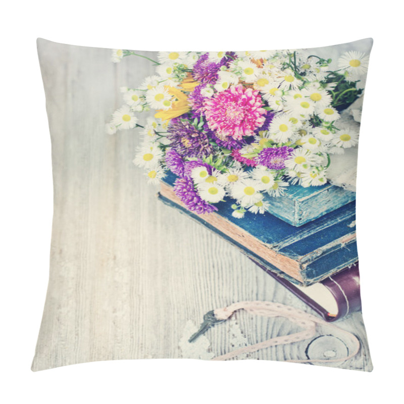 Personality  Books, Flowers And Key Pillow Covers