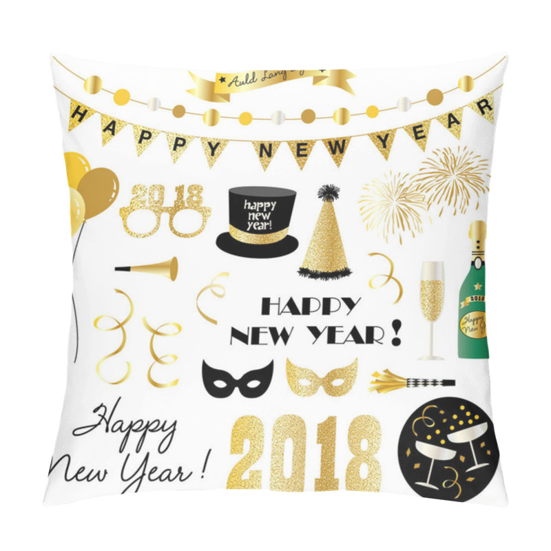 Personality  2018 Happy New Year Card Pillow Covers