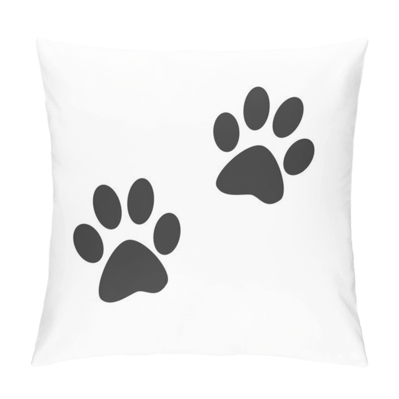 Personality  Footprints Paw Prints Animals Icon Sign. Pillow Covers