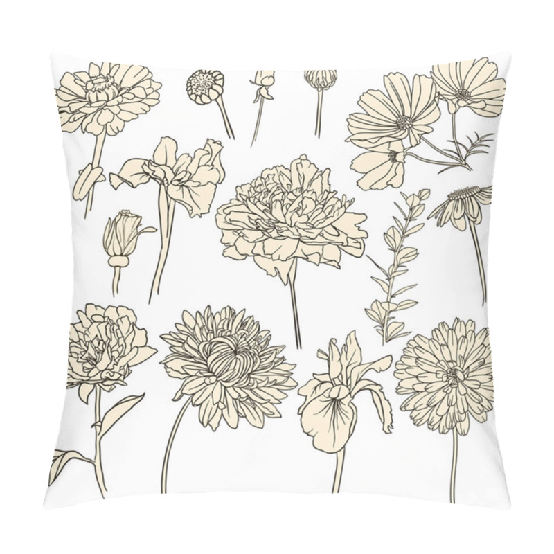 Personality  Set Of Flowers Pillow Covers