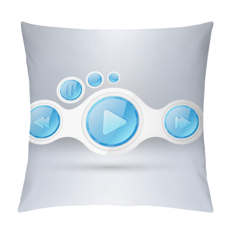 Personality  Media Player Elements. Vector Illustration. Pillow Covers