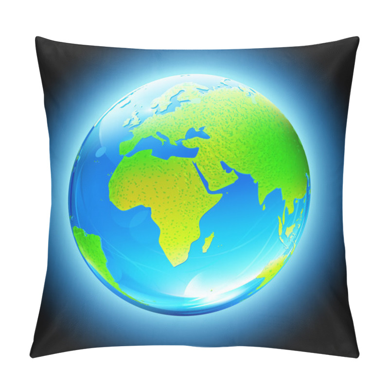 Personality  Glossy Earth Map Globe Pillow Covers